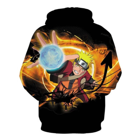 Blusa Jaqueta 3D Naruto Modo Sennin Rasengan Anime Touca Canguru - Imagem 2