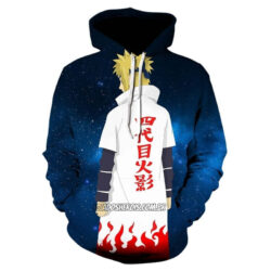 Blusa Jaqueta 3D Minato Namikaze Naruto Shippuden Anime Touca Canguru