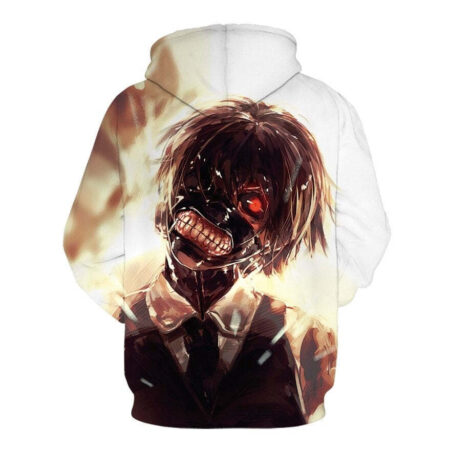 Blusa Jaqueta 3D Kaneki Tokyo Ghoul Anime Touca Canguru - Imagem 2