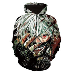 Blusa Jaqueta 3D Kaneki Ken Tokyo Ghoul Anime Touca Canguru