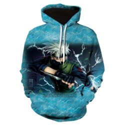 Blusa Jaqueta 3D Kakashi Sensei Naruto Shippuden Anime Touca Canguru