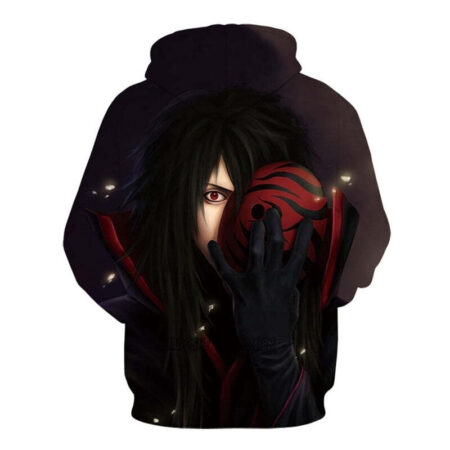 Blusa Jaqueta 3D Madara Uchiha Naruto Shippuden Anime Touca Canguru - Imagem 2