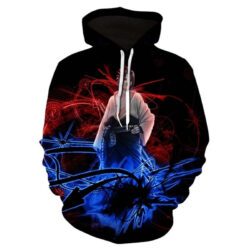 Blusa Jaqueta 3D Sasuke Uchiha Naruto Shippuden Anime Touca Canguru