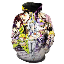 Blusa Jaqueta 3D Full Personagens Anime JoJo's Bizarre Adventure Top