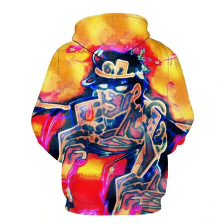 Blusa Jaqueta 3D Full Jotaro Arte Anime JoJo's Bizarre Adventure Top - Imagem 2