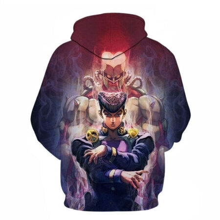 Blusa Jaqueta 3D Full Josuke Higashikata Anime JoJo's Bizarre Adventure Top - Imagem 2
