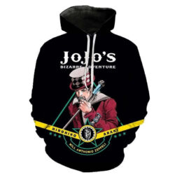 Blusa Jaqueta 3D Full Barão Zeppeli Anime JoJo's Bizarre Adventure Top