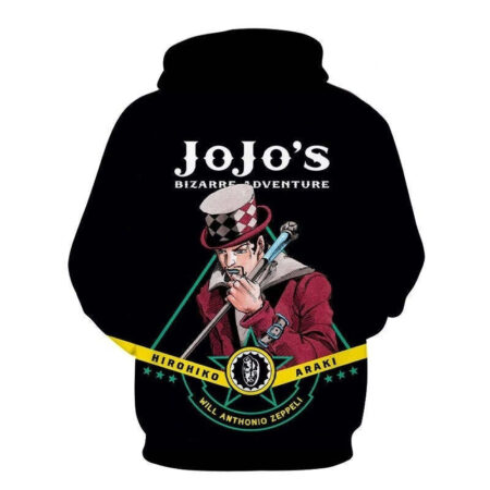 Blusa Jaqueta 3D Full Barão Zeppeli Anime JoJo's Bizarre Adventure Top - Imagem 2
