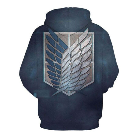Blusa Jaqueta 3D Full Asas Da Liberdade Attack On Titan Anime Top - Imagem 2