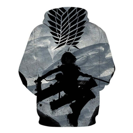 Blusa Jaqueta 3D Full Mikasa Attack On Titan Anime Top - Imagem 2