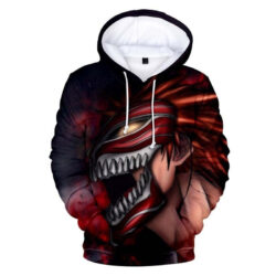 Blusa Jaqueta 3D Full Ichigo Kurosaki Vizard Anime Bleach Top