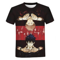 Camisa Camiseta Fushiguro e Itadori Jujutsu Kaisen Anime Impressão 3D Full