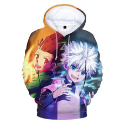Blusa Jaqueta 3D Full Gon e Killua Batalha Anime Hunter X Hunter Top