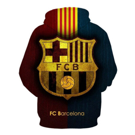 Blusa Jaqueta 3D Full Clube De Futebol Barcelona Top - Imagem 2
