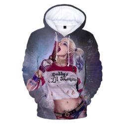 Blusa Jaqueta 3D Full Arte Arlequina Filme Esquadrão Suicida Top
