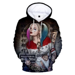 Blusa Jaqueta 3D Full Arlequina Procurada Filme Esquadrão Suicida Top