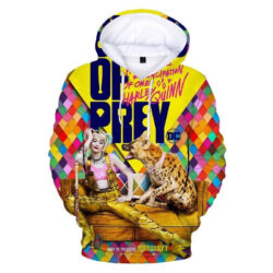 Blusa Jaqueta 3D Full Arlequina e Hiena Filme Aves De Rapina Top