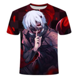 Camisa Camiseta Impressão 3D Tokyo Ghoul Re - Kaneki Ken Kagune Anime