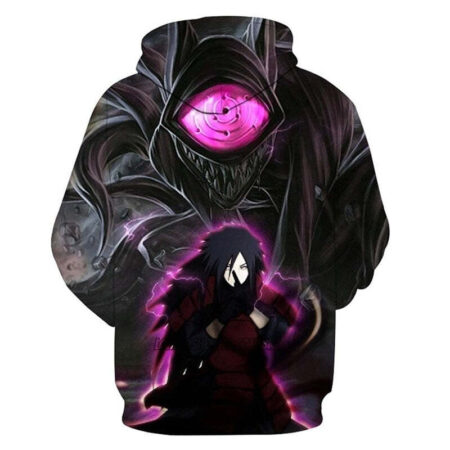 Blusa Jaqueta 3D Madara Uchiha e Juubi Naruto Anime Touca Canguru - Imagem 2