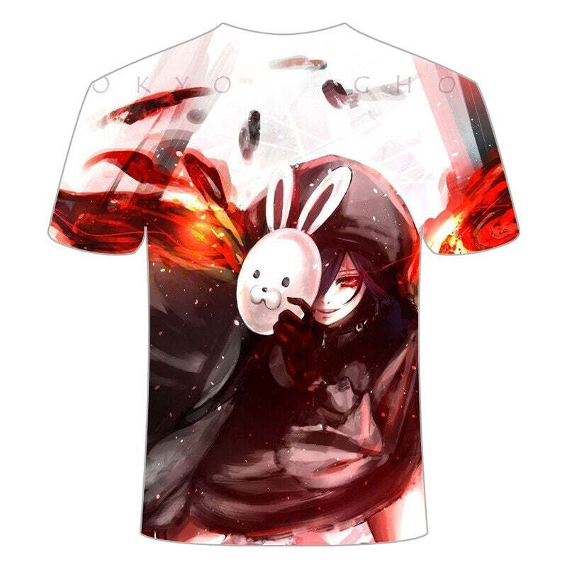 Camisa Camiseta Impressão 3D Tokyo Ghoul Re - Touka Máscara Anime - Imagem 2