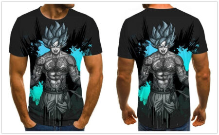 Camisa Camiseta Goku Shenlong Dragon Ball Z Anime Impressão 3D Full - Image 2