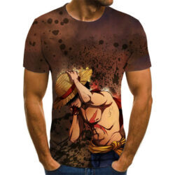 Camisa Camiseta Monkey D. Luffy One Piece Anime Impressão 3D Full