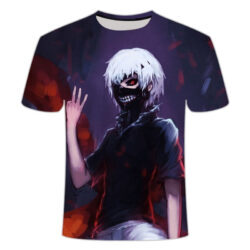 Camisa Camiseta Impressão 3D Tokyo Ghoul - Estalo Dedos Kaneki Anime