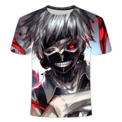 Camisa Camiseta Impressão 3D Tokyo Ghoul - Kaneki Ken Máscara Anime
