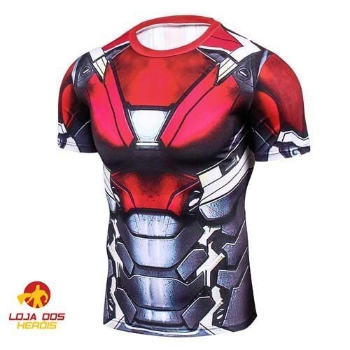 Camisa / Camiseta Hash Guard Compressão Homem de Ferro - Guerra Infinita V2