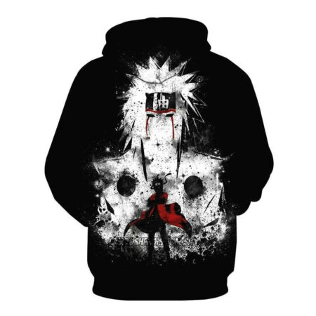 Blusa Jaqueta 3D Naruto e Jiraya Anime Touca Canguru - Imagem 2