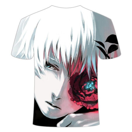 Camisa Camiseta Impressão 3D Tokyo Ghoul Re - Haise Sasaki Flores Anime - Image 2