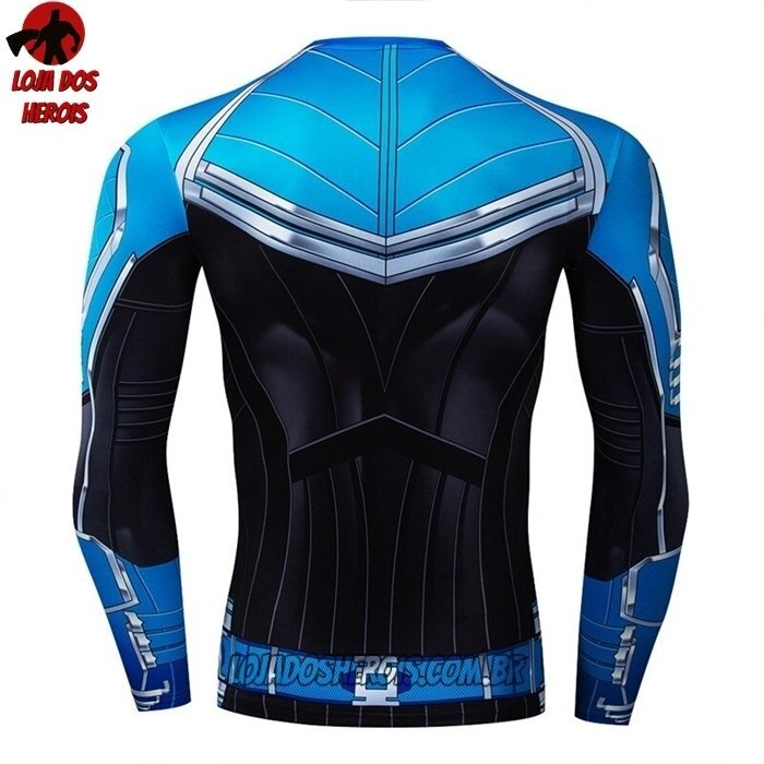 Camisa/Camiseta Hash Guard Capitã Marvel Manga Compressão Segunda Pele - Imagem 2