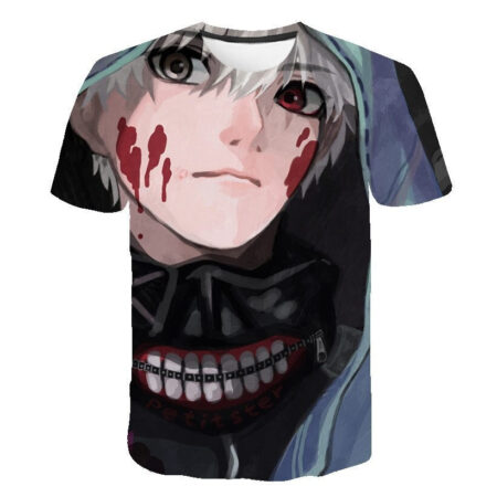 Camisa Camiseta Impressão 3D Tokyo Ghoul Re - Kaneki Ken Anime