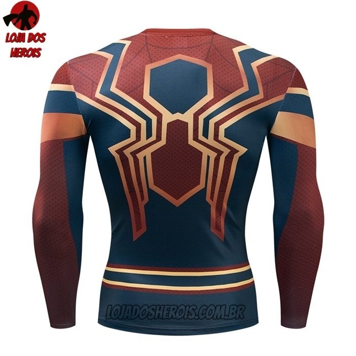 Camisa/Camiseta Hash Guard Aranha De Ferro Manga Compressão Segunda Pele - Imagem 2
