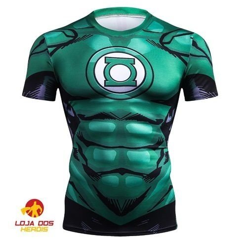 Camisa / Camiseta Hash Guard Compressão Lanterna Verde Desenho - Imagem 3
