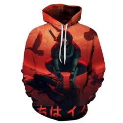 Blusa Jaqueta 3D Itachi Uchiha Anbu Naruto Anime Touca Canguru