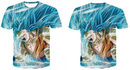 Camisa Camiseta Impressão 3D Goku Ssj Blue 3 Dragon Ball Heroes Estilo Clássico - Image 2