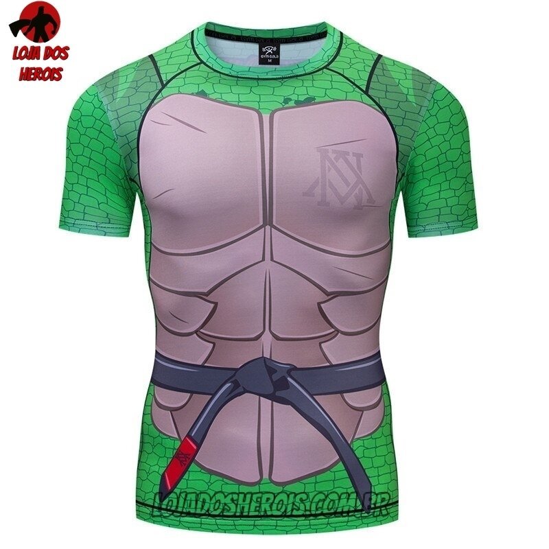 Camisa/Camiseta Hash Guard Tartarugas Ninja Compressão Segunda Pele