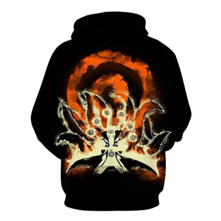 Blusa Jaqueta 3D Naruto Modo Kyuubi Anime Touca Canguru - Imagem 2