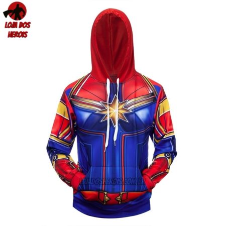 Jaqueta/Blusa/Casaco Heróis Capitã Marvel Vingadores