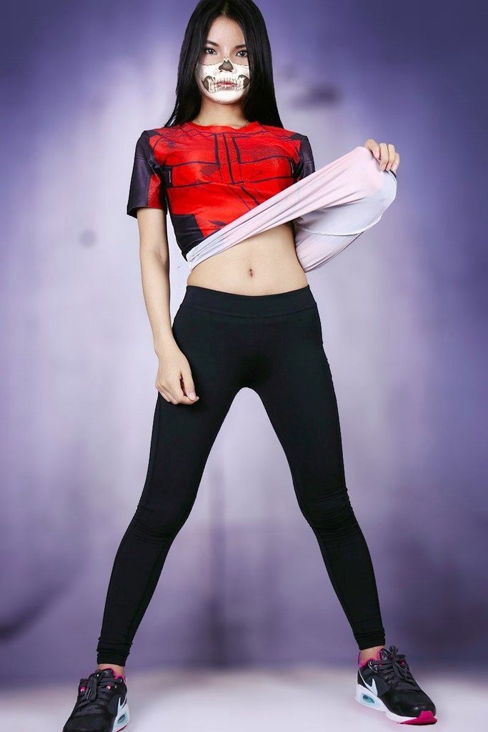 Camisa / Camiseta Hash Guard Feminina Deadpool Compressão - Imagem 3