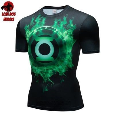 Camiseta/Camisa Lanterna Verde Compressão Hash Guard