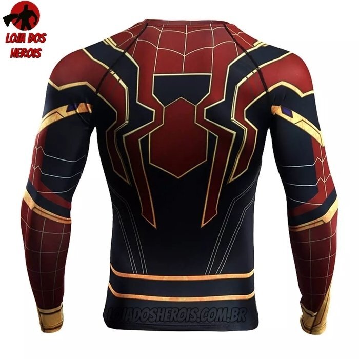 Camisa/Camiseta Hash Guard Aranha De Ferro Clássico Manga Compressão Segunda Pele - Imagem 2