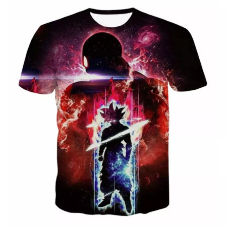 Camisa Camiseta Impressão 3D Goku e Jiren Dragon Ball Super Estilo Clássico