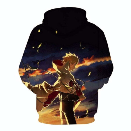 Blusa Jaqueta 3D Naruto Sétimo Hokage Anime Touca Canguru - Imagem 2