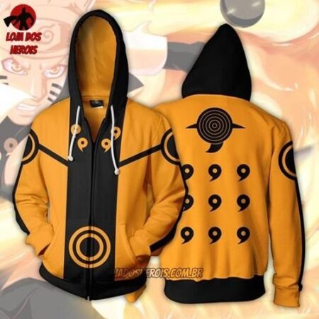 Jaqueta/Blusa/Casaco Naruto Uzumaki Modo Rikudou