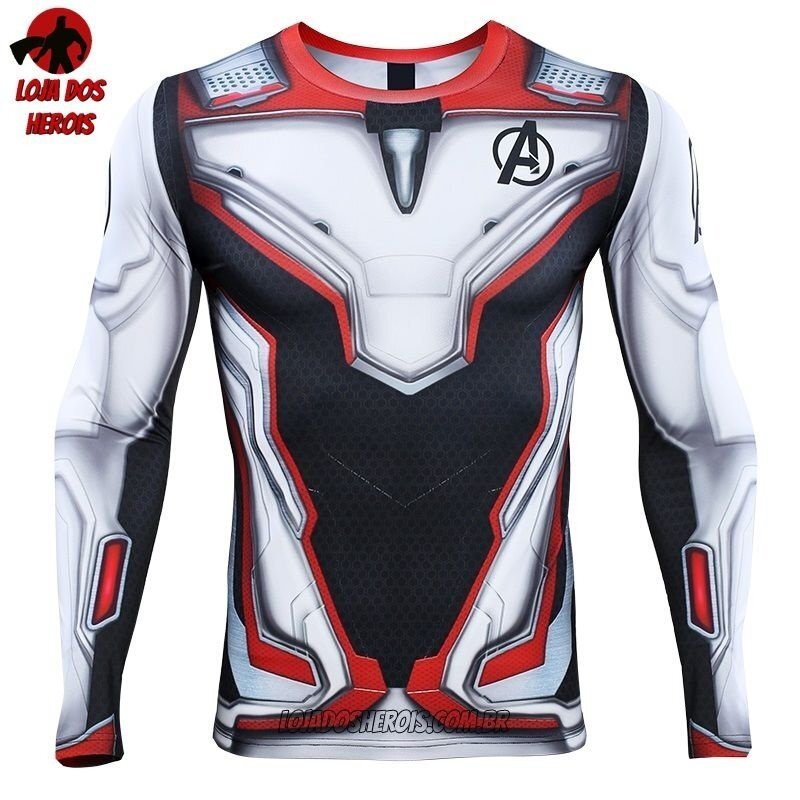 Camisa/Camiseta Hash Guard Uniforme Vingadores Ultimato Manga - Imagem 3