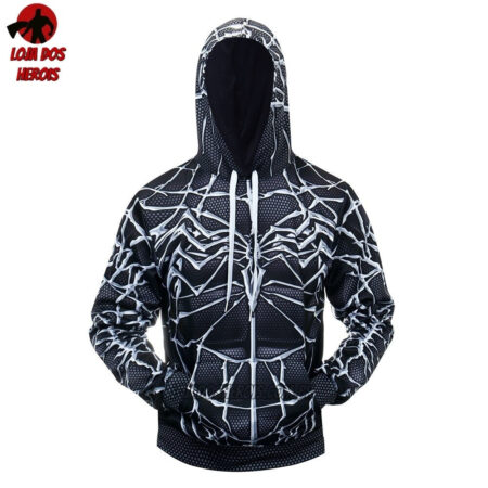 Jaqueta/Blusa/Casaco Heróis Homem Aranha Black