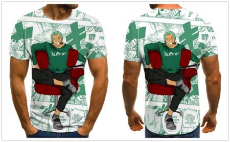 Camisa Camiseta Zoro Style One Piece Anime Impressão 3D Full - Image 2