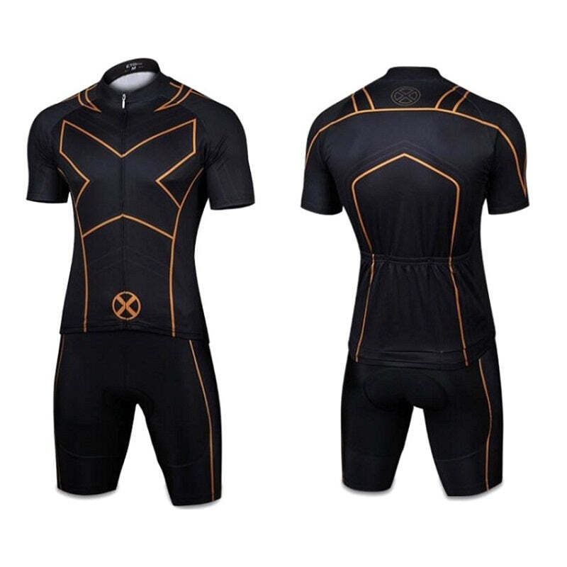 Macacão Ciclismo Uniforme X-Men Masculino e Feminino c/ Forro e Breteri Pedal